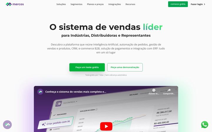 Screenshot of mercos.com
