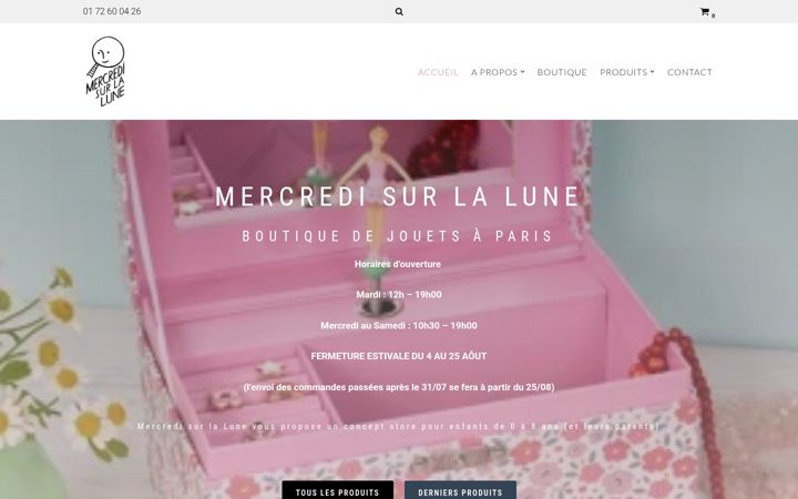 Screenshot of mercredisurlalune.com