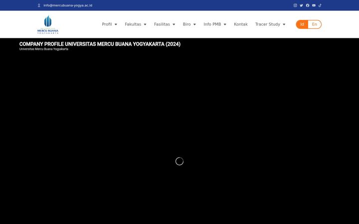 Screenshot of mercubuana-yogya.ac.id