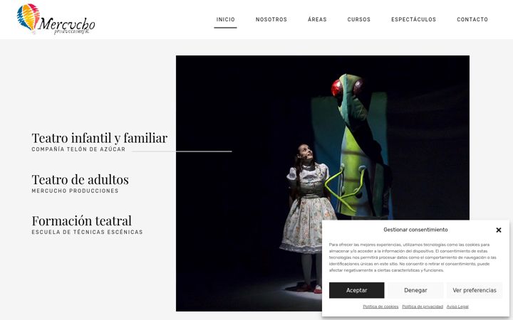 Screenshot of mercuchoproducciones.com
