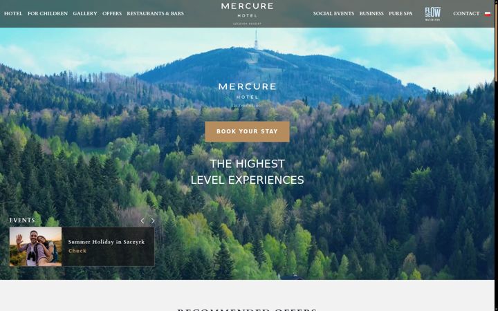 Screenshot of mercureszczyrk.com
