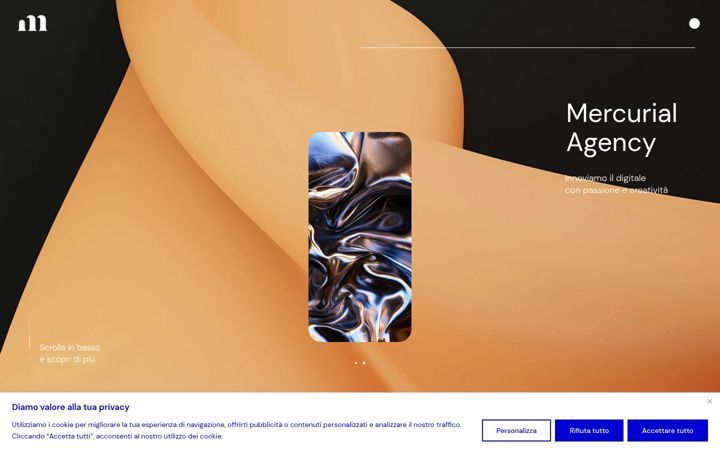 Screenshot of mercurialagency.com