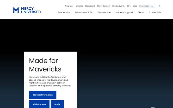 Screenshot of mercy.edu