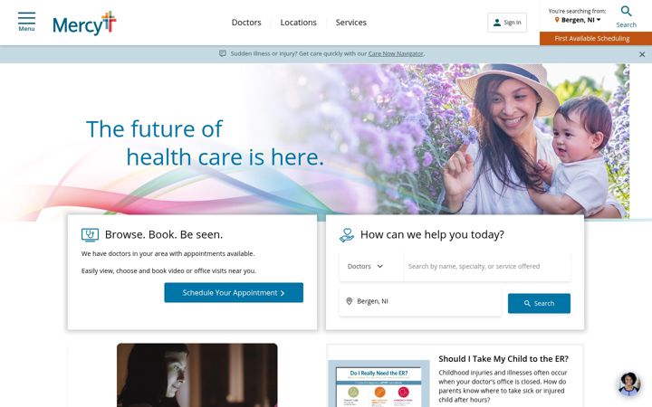 Screenshot of mercy.net