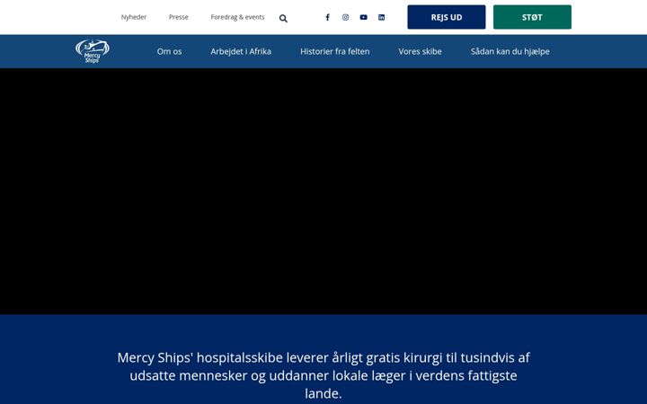 Screenshot of mercyships.dk