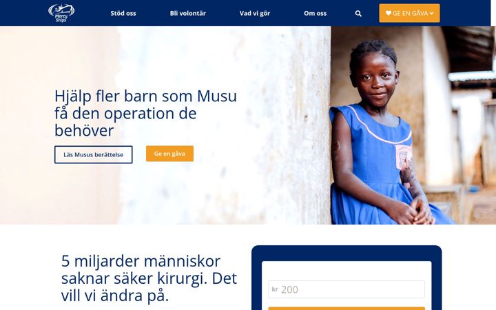 Екранна снимка на mercyships.se