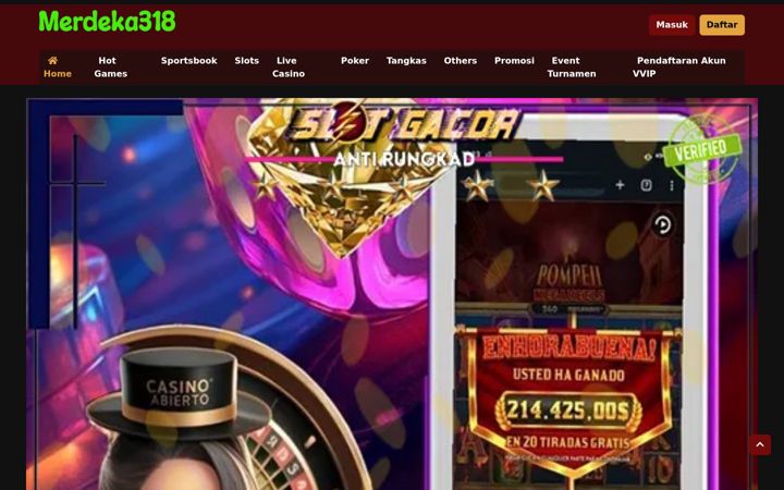 Screenshot of merdeka318.com