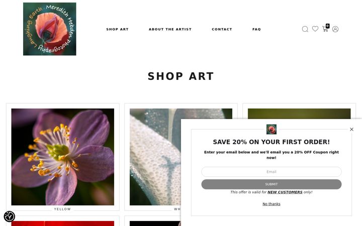 Screenshot of meredithhebden.com
