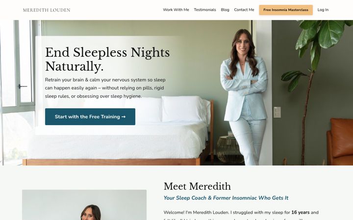 Screenshot of meredithlouden.com