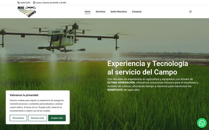 Screenshot of meredrones.com