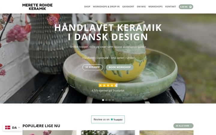 Screenshot of mereterohdekeramik.dk