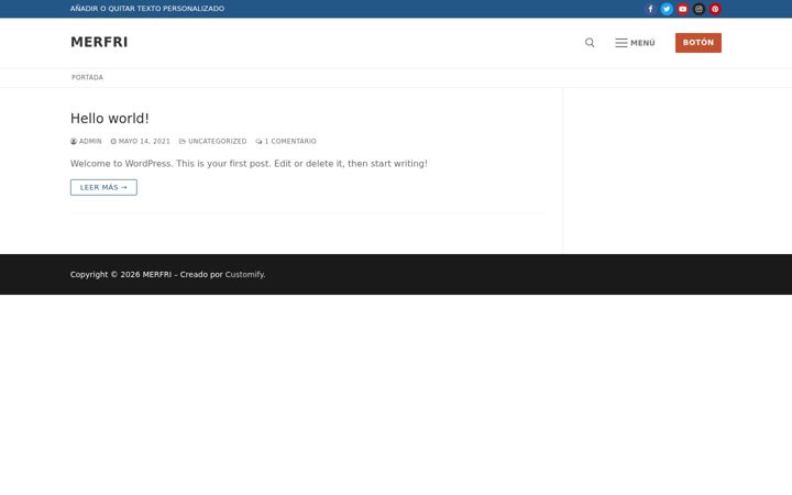 Screenshot of merfri.com