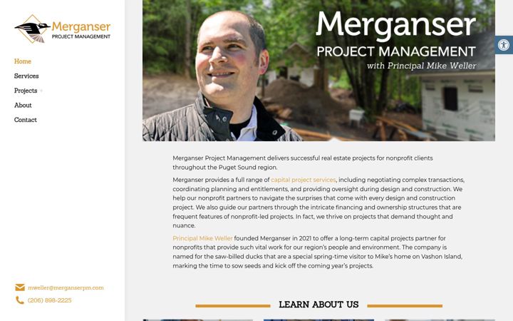 Screenshot of merganserpm.com