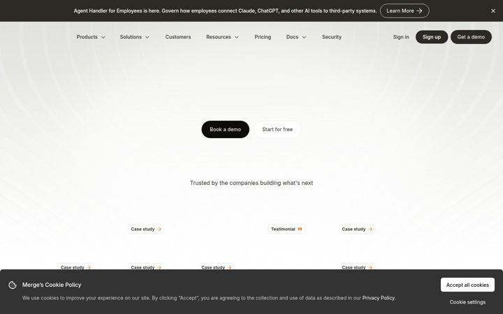 Screenshot of merge.dev