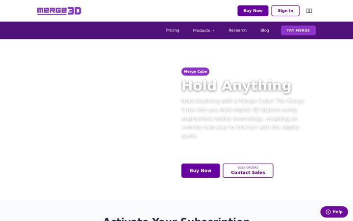 Screenshot of mergecube.com