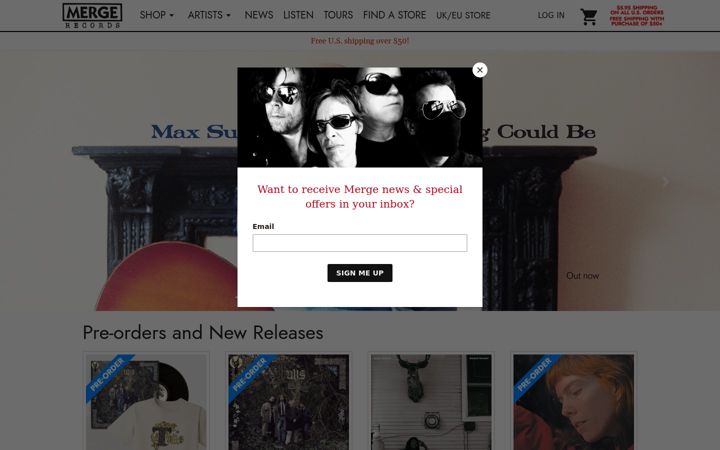 Screenshot of mergerecords.com