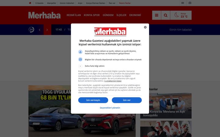 Screenshot of merhabahaber.com