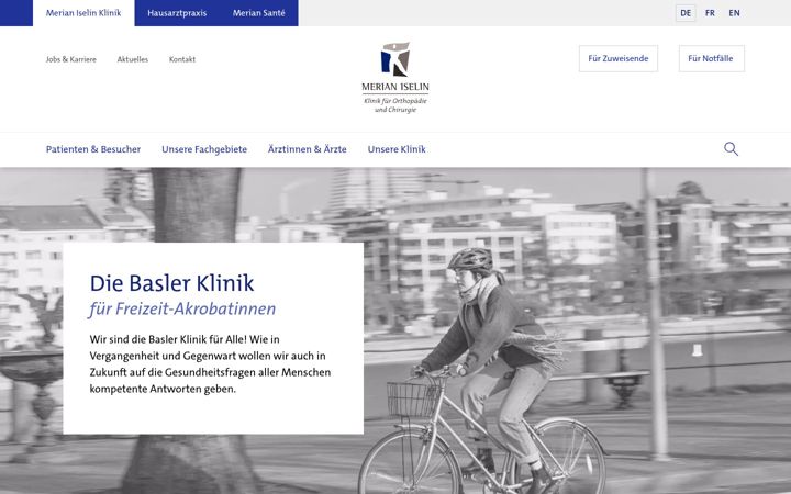 Screenshot of merianiselin.ch