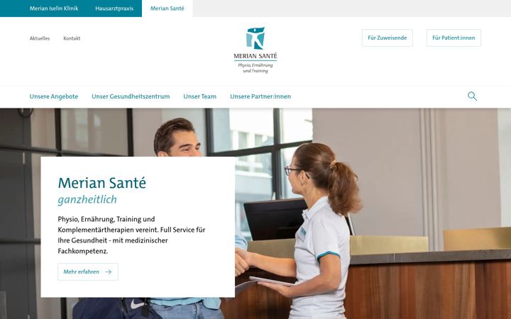 Posnetek zaslona meriansante.ch