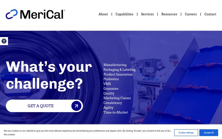 Screenshot of merical.com