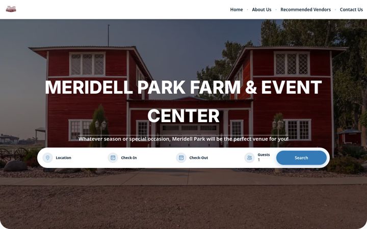 Screenshot of meridellpark.com