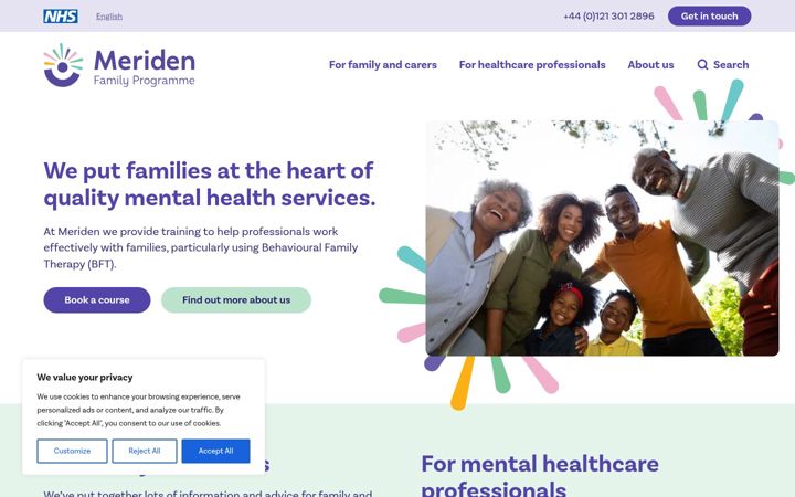 Screenshot of meridenfamilyprogramme.com