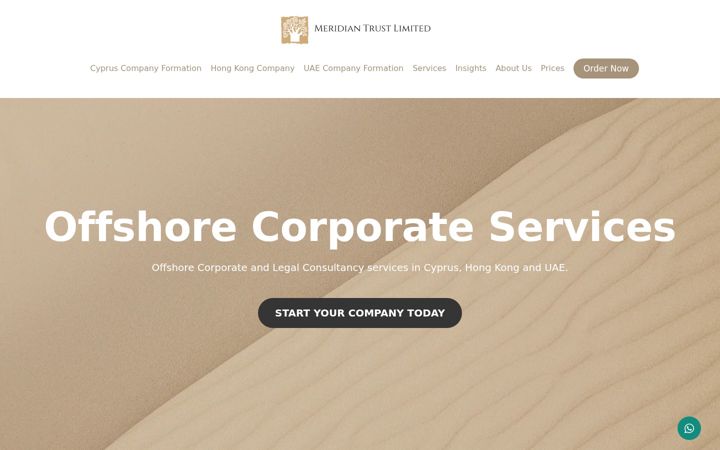 Screenshot of meridian-trust.com