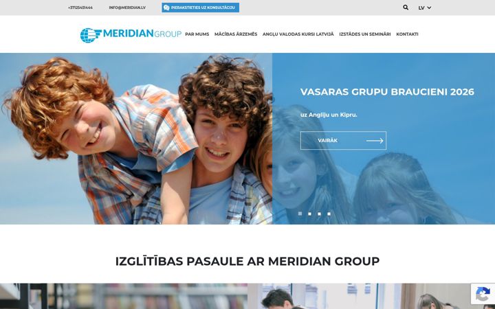 Skärmbild av meridian.lv