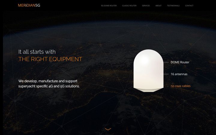 Screenshot of meridian4g.com