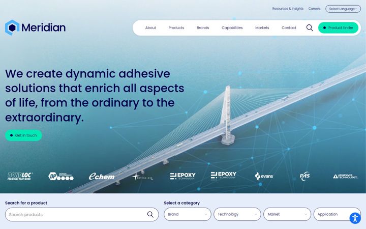 meridianadhesives.com