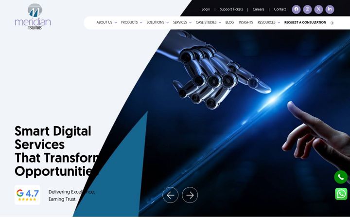 Screenshot of meridiankuwait.com