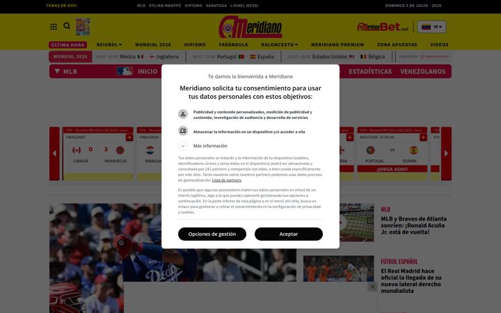 Screenshot of meridiano.net