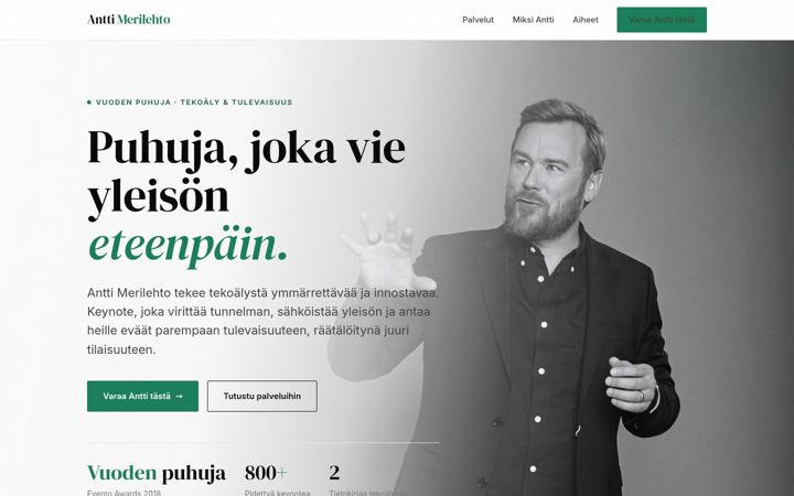 Screenshot of merilehto.com