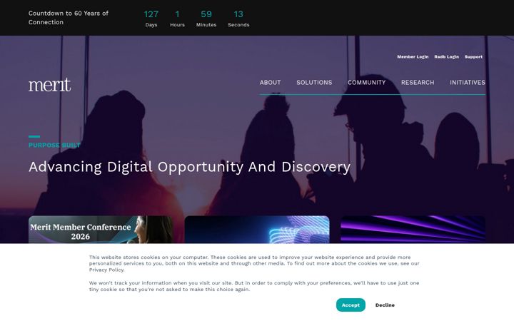 Screenshot of merit.edu