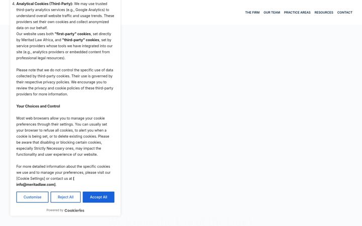 Screenshot of meritadlaw.com