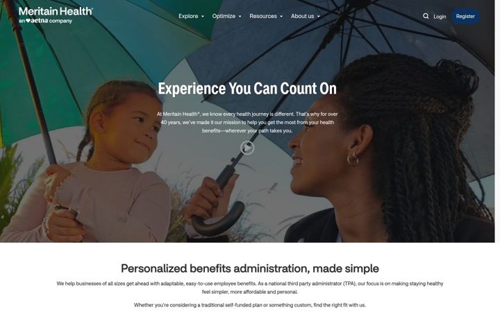 Screenshot of meritain.com