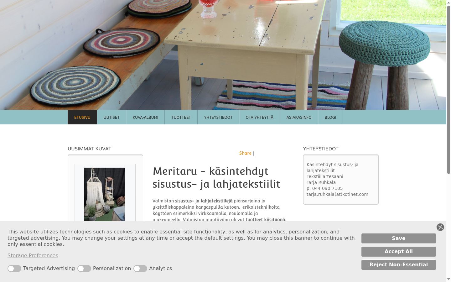 Screenshot tal-banner tal-kunsens muri qabel kwalunkwe interazzjoni
