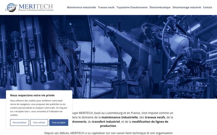 Screenshot of meritech-group.com