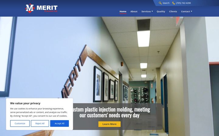 Screenshot of meritprecision.com