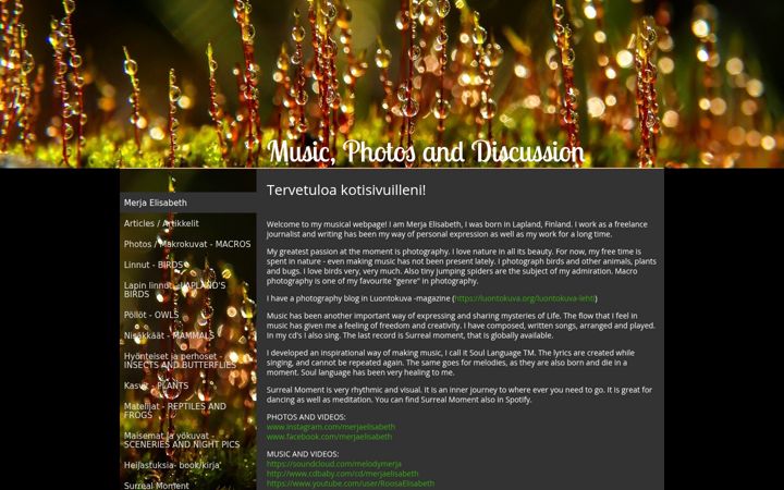 Screenshot of merjaelisabeth.com