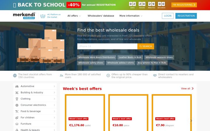 Screenshot of merkandi.com