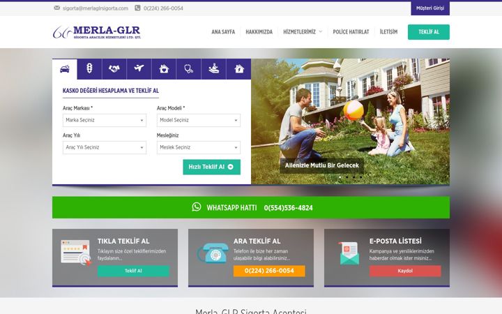 Screenshot of merlaglrsigorta.com