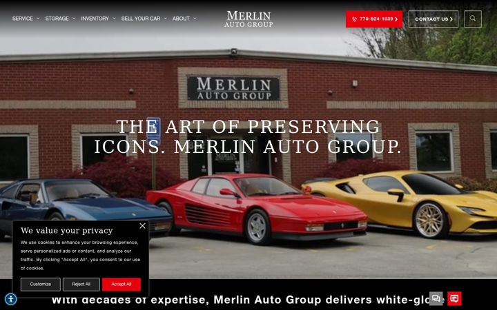 Screenshot of merlinautogroup.com