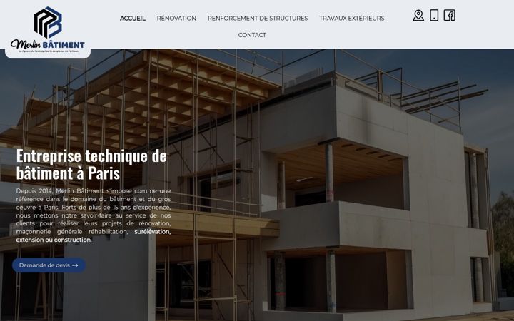 Screenshot of merlinbatiment.com