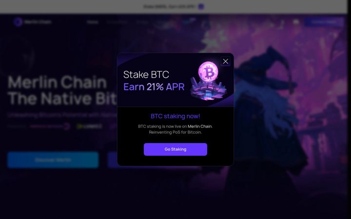Screenshot of merlinchain.io