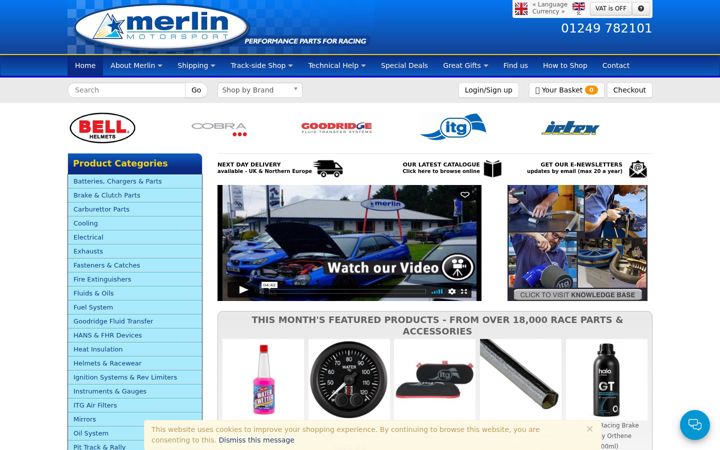 Zrzut ekranu merlinmotorsport.co.uk
