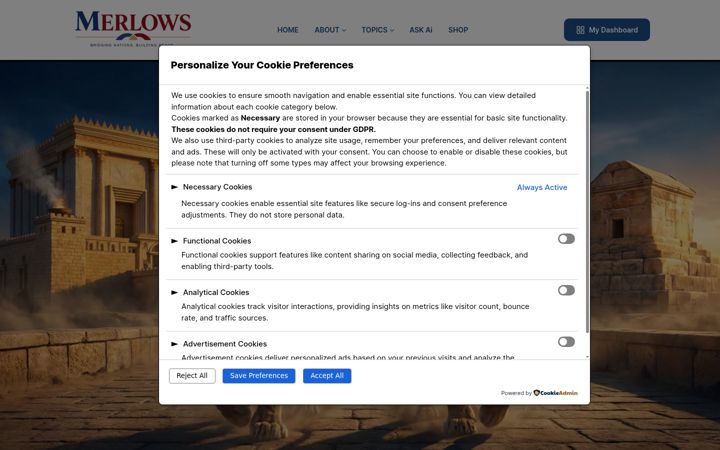 Screenshot of merlows.com