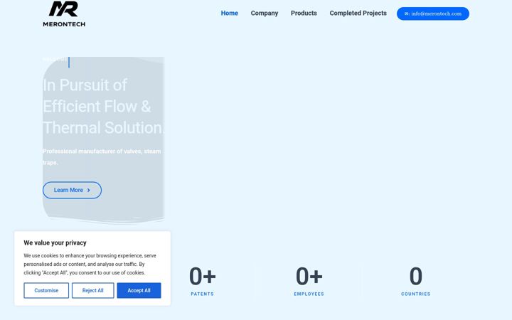 Screenshot of merontech.com