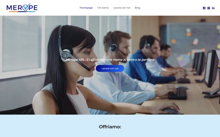 Screenshot of meropesrl.com