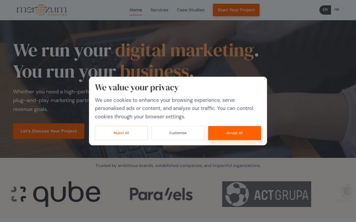 Screenshot of merozum.com